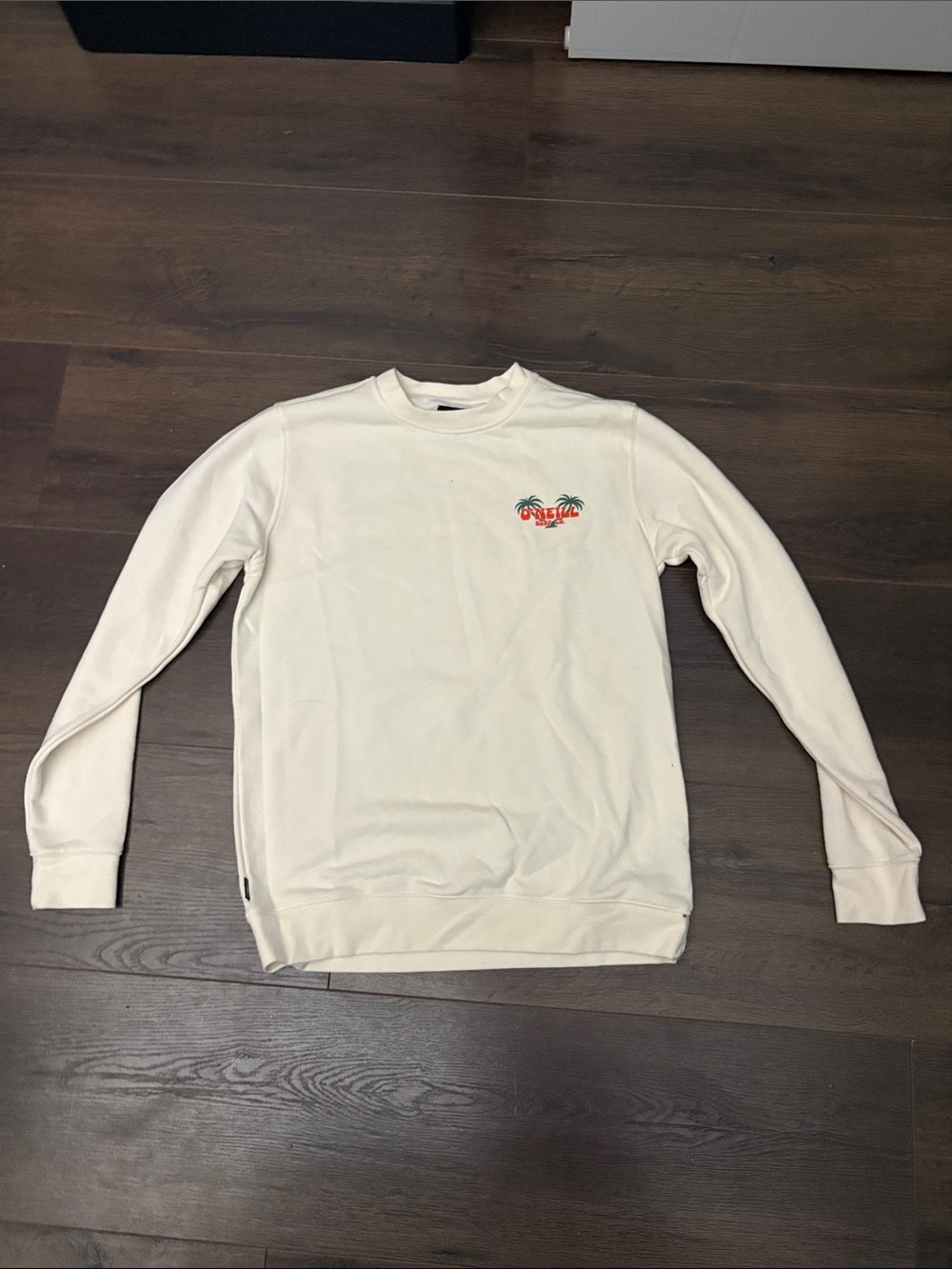 Men's Cream Crewneck Sweatshirt with Palm Logo